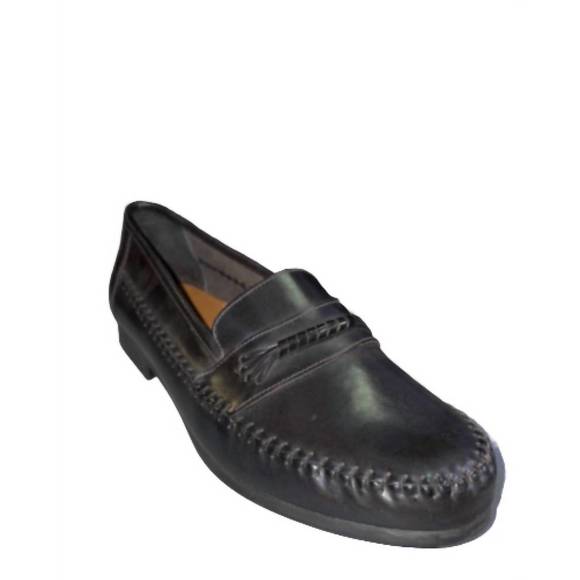 NEW GIORGIO BRUTINI men's weave loafer in black